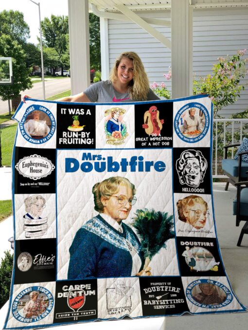 Buy Mrs. Doubtfire Quilt Blanket & Quilt Bedding Set For Fans Ver 17