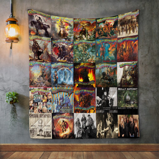 Buy Molly Hatchet Album Covers Quilt Blanket & Quilt Bedding Set