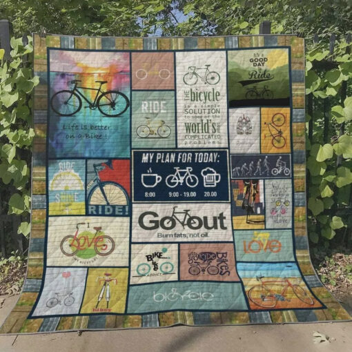 Buy My Plan For Today Is Bicycle Quilt Blanket & Quilt Bedding Set Great Customized Blanket Gifts For Birthday Christmas Thanksgiving