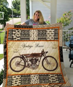 Buy Motorcycles Washable Handmade Vintage Racer Quilt Blanket & Quilt Bedding Set Great Customized Blanket Gifts For Birthday Christmas Thanksgiving