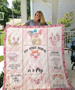 Buy My Spirit Animal Is A Pig Quilt Blanket & Quilt Bedding Set Great Customized Blanket Gifts For Birthday Christmas Thanksgiving