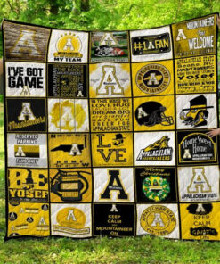 Buy Ncaa Appalachian State Mountaineers Quilt Blanket & Quilt Bedding Set #1453