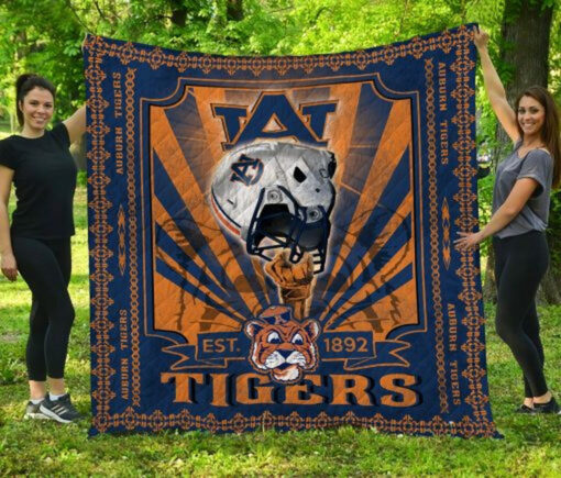 Buy Ncaa Auburn Tigers Quilt Blanket & Quilt Bedding Set #811