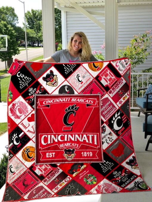 Buy Ncaa Cincinnati Bearcats Quilt Blanket & Quilt Bedding Set #1063