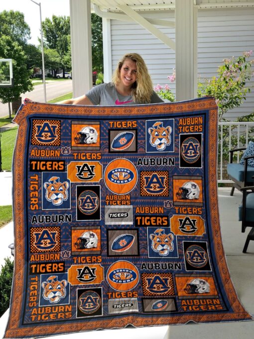 Buy Ncaa Auburn Tigers Quilt Blanket & Quilt Bedding Set #785