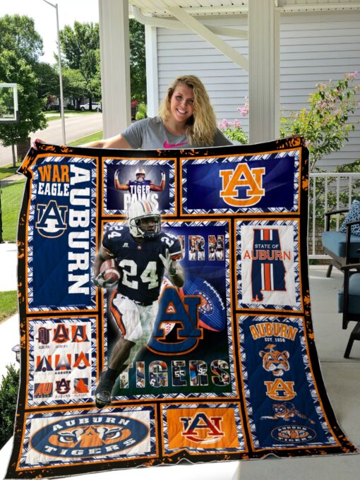 Buy Ncaa Auburn Tigers Quilt Blanket & Quilt Bedding Set #802