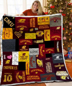 Buy Ncaa Central Michigan Chippewas Quilt Blanket & Quilt Bedding Set #1325