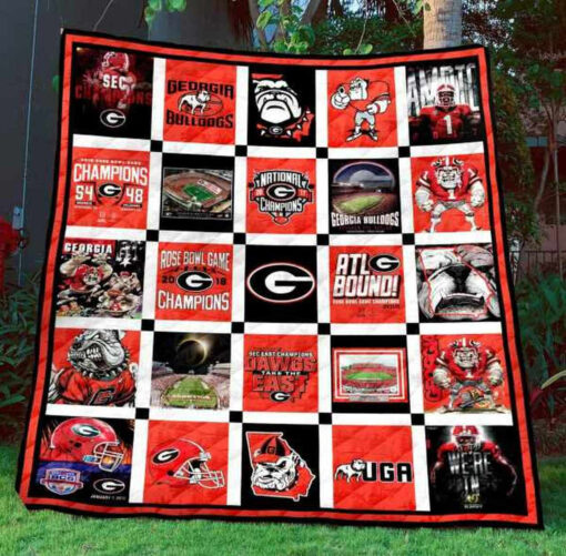 Buy Ncaa Georgia Bulldogs Quilt Blanket & Quilt Bedding Set #852