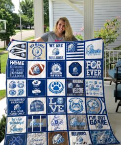 Buy Ncaa Drake Bulldogs Quilt Blanket & Quilt Bedding Set #1372