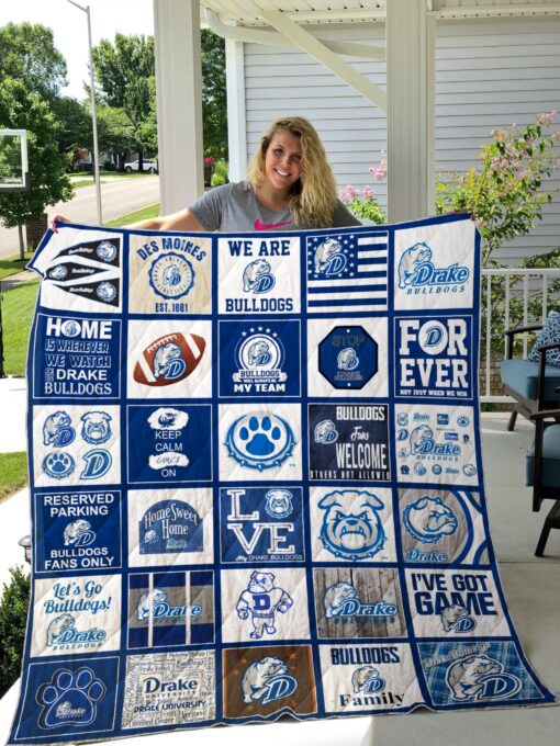 Buy Ncaa Drake Bulldogs Quilt Blanket & Quilt Bedding Set #1372