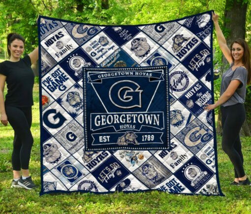 Buy Ncaa Georgetown Hoyas Quilt Blanket & Quilt Bedding Set #1221