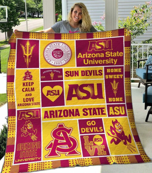 Buy Ncaa Arizona State Sun Devils Quilt Blanket & Quilt Bedding Set #597