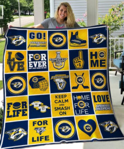 Buy Nashville Predators Quilt Blanket & Quilt Bedding Set 01