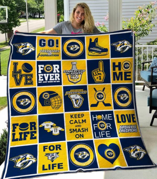 Buy Nashville Predators Quilt Blanket & Quilt Bedding Set 01