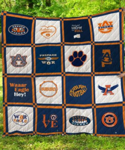 Buy Ncaa Auburn Tigers Quilt Blanket & Quilt Bedding Set #809