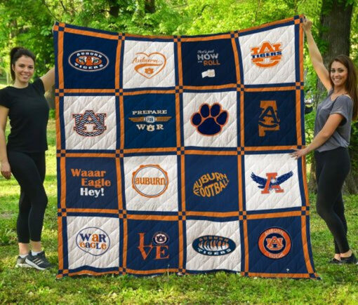 Buy Ncaa Auburn Tigers Quilt Blanket & Quilt Bedding Set #809