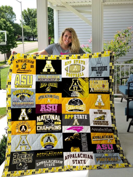 Buy Ncaa Appalachian State Mountaineers Quilt Blanket & Quilt Bedding Set #1457