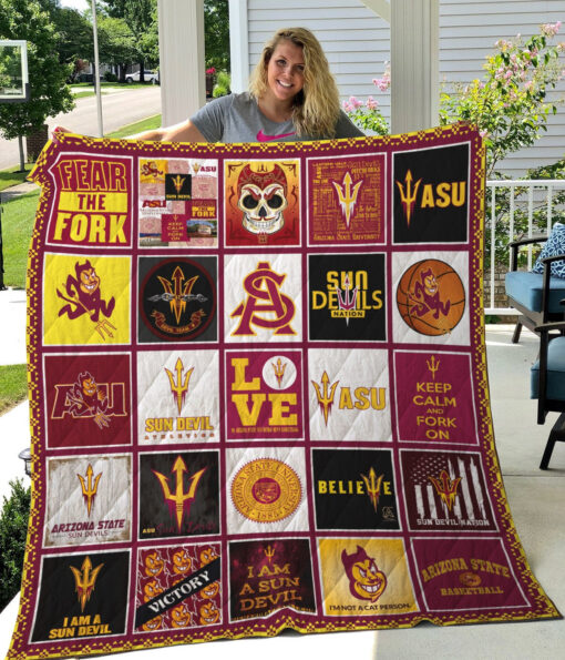 Buy Ncaa Arizona State Sun Devils Quilt Blanket & Quilt Bedding Set #583