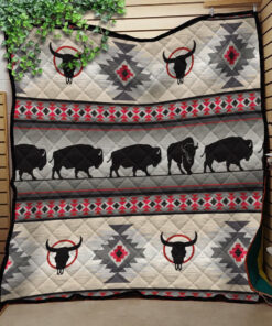 Buy Native American Buffalo Quilt Blanket & Quilt Bedding Set Great Customized Blanket Gifts For Birthday Christmas Thanksgiving