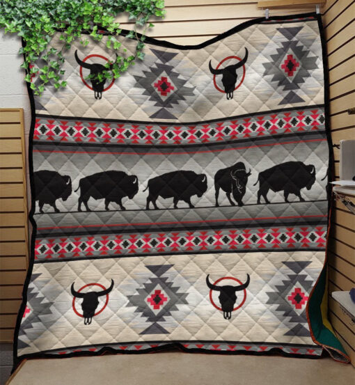 Buy Native American Buffalo Quilt Blanket & Quilt Bedding Set Great Customized Blanket Gifts For Birthday Christmas Thanksgiving