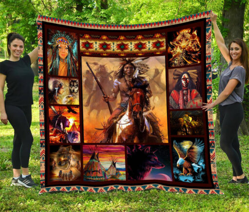 Buy Native America Tribes Quilt Blanket & Quilt Bedding Set Great Customized Gifts For Birthday Christmas Thanksgiving Perfect Gifts For Native American Culture Lover