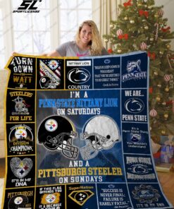 Buy Penn State Nittany Lion &Amp;Amp; Pittsburgh Steeler Quilt Blanket & Quilt Bedding Set