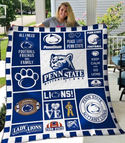 Buy Penn State Nittany Lions Quilt Blanket & Quilt Bedding Set 03