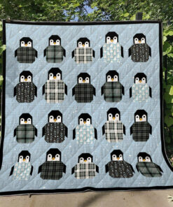 Buy Penguin Pattern Dress Quilt Blanket & Quilt Bedding Set Great Customized Blanket Gifts For Birthday Christmas Thanksgiving