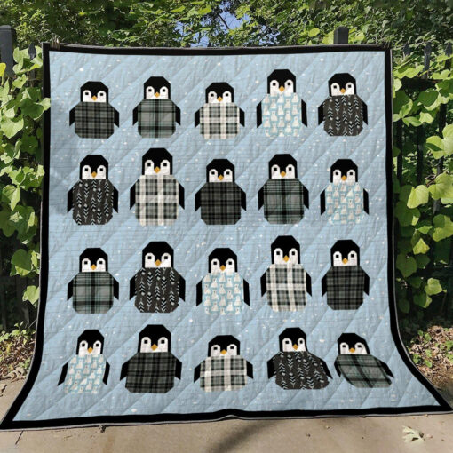 Buy Penguin Pattern Dress Quilt Blanket & Quilt Bedding Set Great Customized Blanket Gifts For Birthday Christmas Thanksgiving