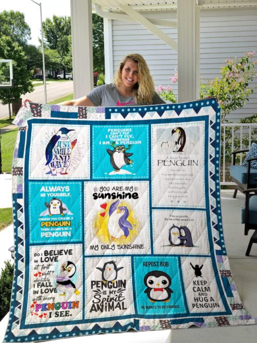 Buy Penguin Is My Spirit Animal Quilt Blanket & Quilt Bedding Set Great Customized Blanket Gifts For Birthday Christmas Thanksgiving