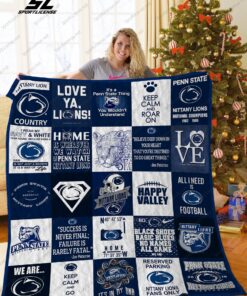 Buy Penn State Nittany Lions Quilt Blanket & Quilt Bedding Set Ver 03