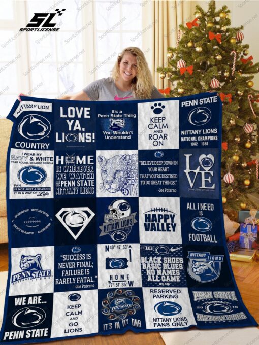 Buy Penn State Nittany Lions Quilt Blanket & Quilt Bedding Set Ver 03