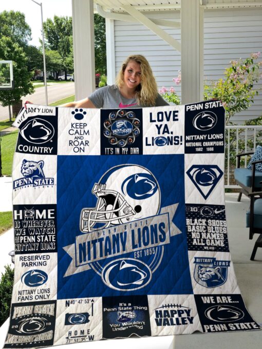 Buy Penn State Nittany Lions Quilt Blanket & Quilt Bedding Set 01