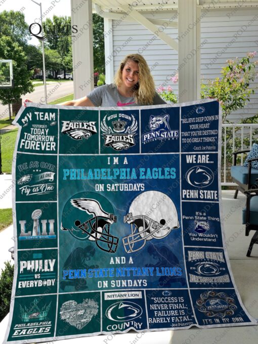 Buy Philadelphia Eagles &Amp;Amp;Penn State Mittany Lions Quilt Blanket & Quilt Bedding Set