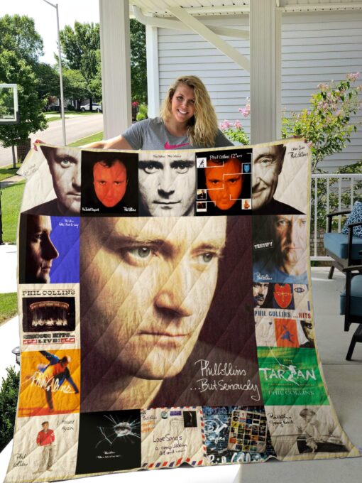 Buy Phil Collins Quilt Blanket & Quilt Bedding Set For Fans Ver 17