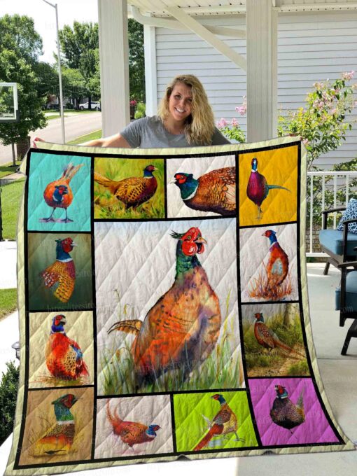 Buy Pheasant Illustration Collection Quilt Blanket & Quilt Bedding Set Great Customized Blanket Gifts For Birthday Christmas Thanksgiving