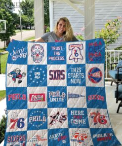 Buy Philadelphia 76Ers Quilt Blanket & Quilt Bedding Set Ver 25