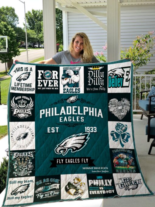 Buy Philadelphia Eagles Quilt Blanket & Quilt Bedding Set Great Customized Blanket Gifts For Birthday Christmas Thanksgiving