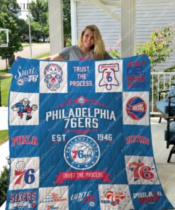 Buy Philadelphia 76Ers Quilt Blanket & Quilt Bedding Set 01