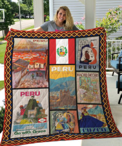 Buy Peru Go With Grace Quilt Blanket & Quilt Bedding Set Great Customized Gifts For Birthday Christmas Thanksgiving Perfect Gifts For Peru Lover