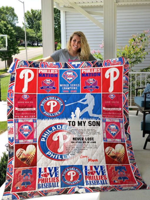 Buy Philadelphia Phillies Custom Quilt Blanket & Quilt Bedding Set 01