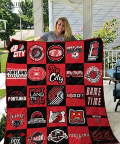 Buy Portland Trail Blazers Quilt Blanket & Quilt Bedding Set Ver 25