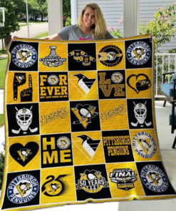 Buy Pittsburgh Penguins Stanley Cup Champions Quilt Blanket & Quilt Bedding Set Great Customized Blanket Gifts For Birthday Christmas Thanksgiving