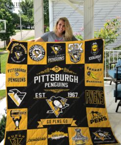 Buy Pittsburgh Penguins Go Pens Go Quilt Blanket & Quilt Bedding Set Great Customized Blanket Gifts For Birthday Christmas Thanksgiving