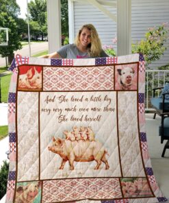 Buy Pig And She Loved A Little Boy Very Much More Than She Loved Herself Quilt Blanket & Quilt Bedding Set Great Customized Blanket Gifts For Birthday Christmas Thanksgiving