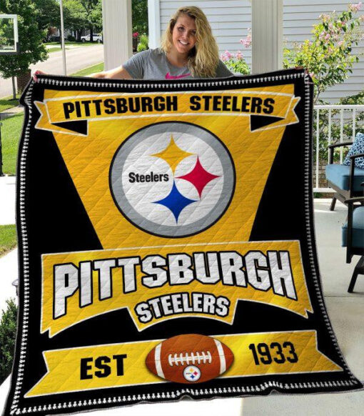 Buy Pittsburgh Steelers Quilt Blanket & Quilt Bedding Set 04