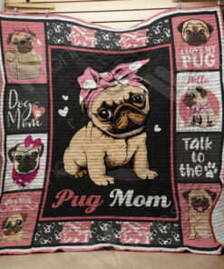 Buy Pug Mom Quilt Blanket & Quilt Bedding Set Great Customized Blanket Gifts For Birthday Christmas Thanksgiving