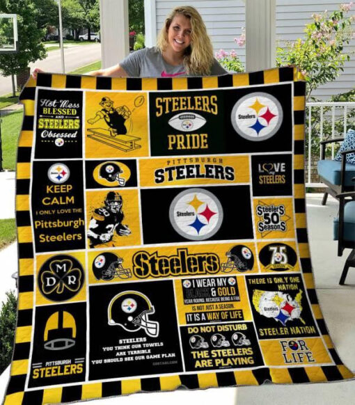 Buy Pittsburgh Steelers Quilt Blanket & Quilt Bedding Set 06