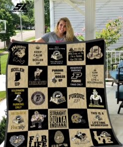 Buy Purdue Boilermakers Quilt Blanket & Quilt Bedding Set 02