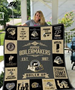 Buy Purdue Boilermakers Quilt Blanket & Quilt Bedding Set 01